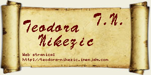 Teodora Nikezić vizit kartica